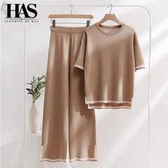 2 - Piece Beige Lounge Wear - Clothing By Has