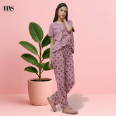 Pink Love Sleep Star Trouser Night Suit