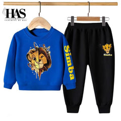 Simba Printed Kids Tracksuit for Winter By Clothing By has