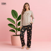 Teddy Love Long Women Pajama Set Night Suit