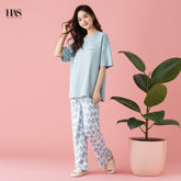 Light Blue And White Pj Night Suit