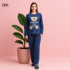Blue Winner The Bear Women Night Suit