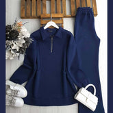 HAS Stripe Printed Style 2-Pcs Winter Tracksuit For Her.