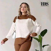 Long Sleeves Two piece Panel Suit - Clothing By Has