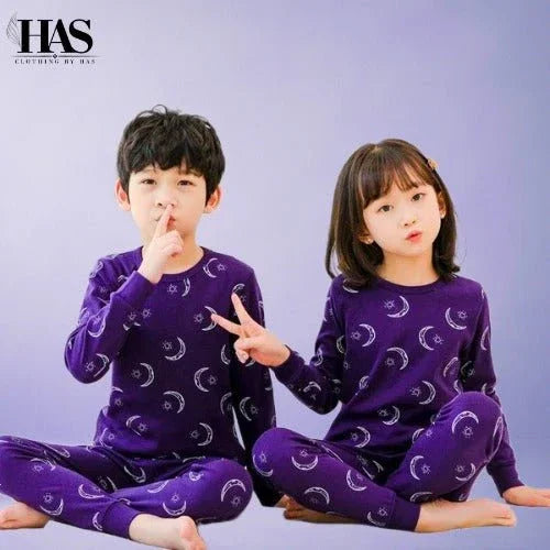 Purple Moon Printed Kids for summer Clothing By Has - Clothing By Has