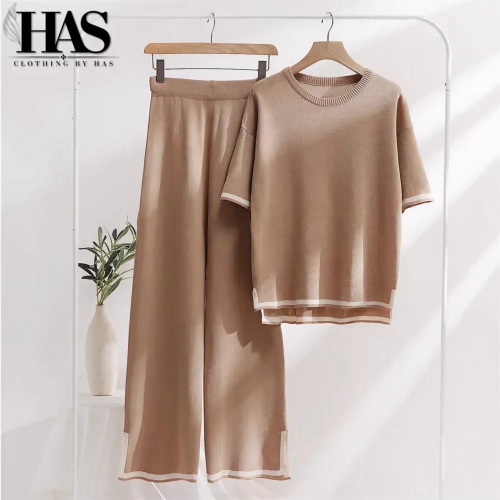 2 - Piece Beige Lounge Wear - Clothing By Has