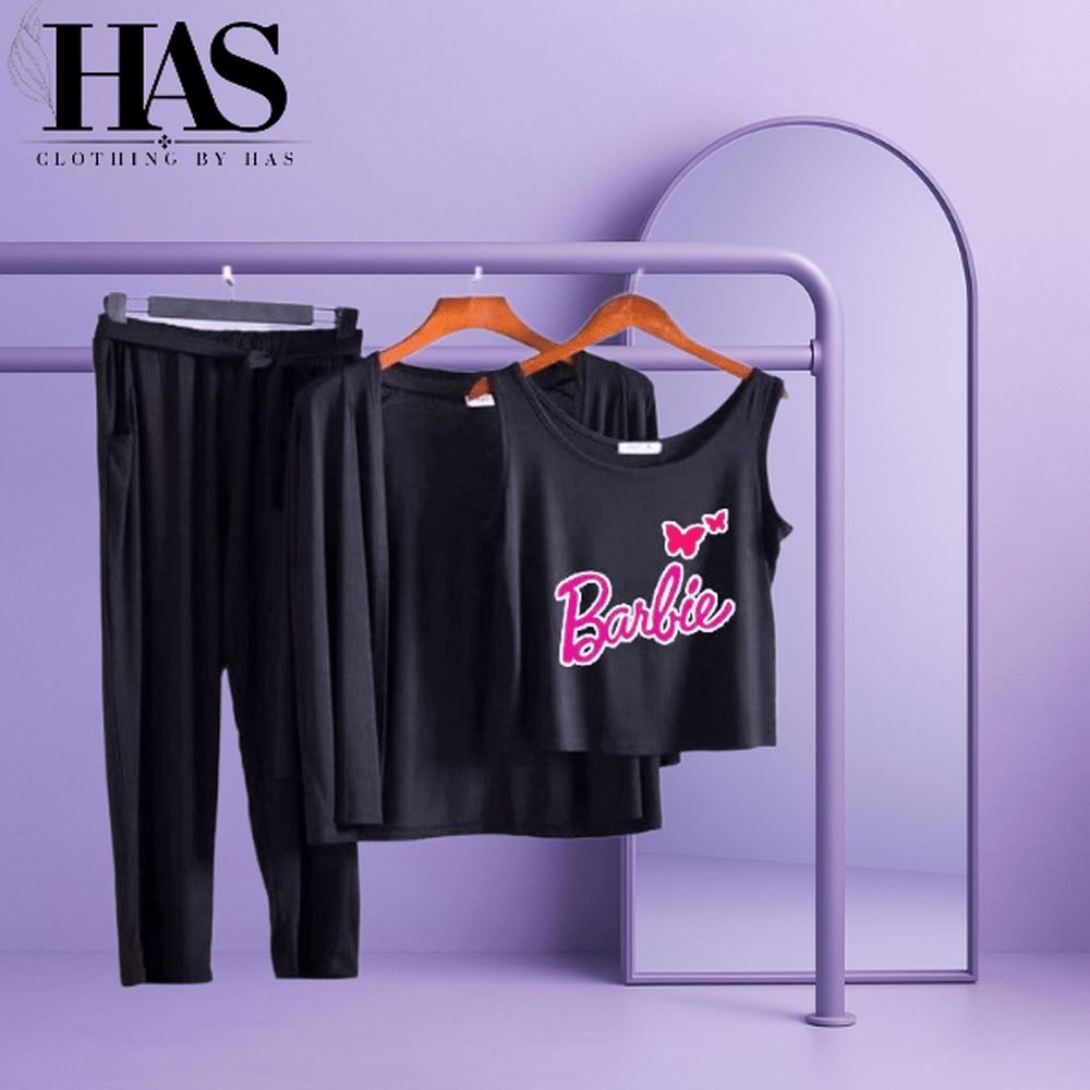 3PC Night Suit Printed - Clothing By Has