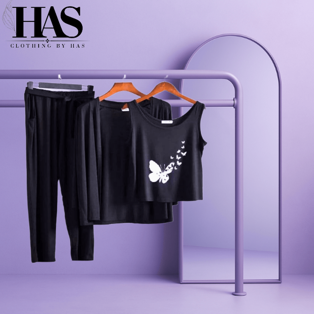 3PC Night Suit Printed - Clothing By Has