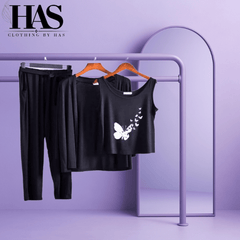 3PC Night Suit Printed - Clothing By Has