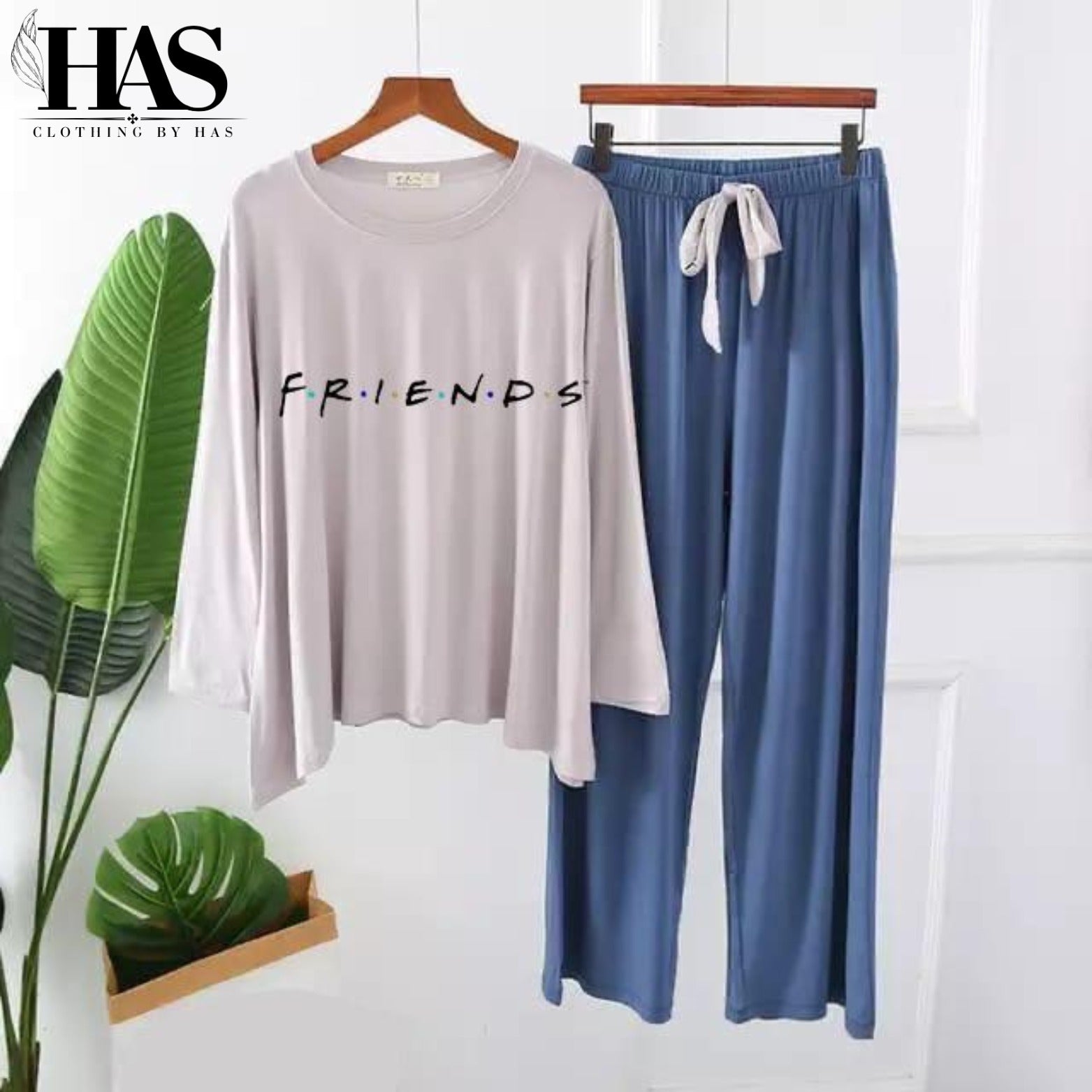 Friends Printed Nightwear Set with – Women's Lounge Wear Clothing By Has