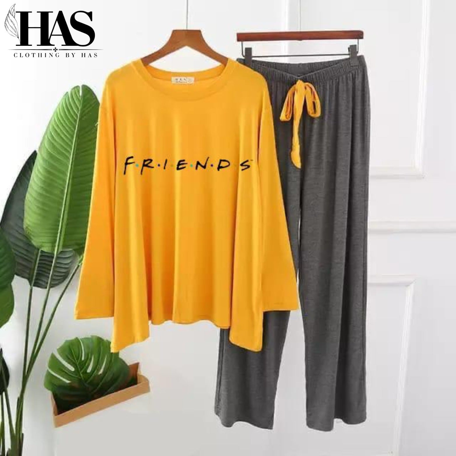 Friends Printed Nightwear Set with – Women's Lounge Wear Clothing By Has