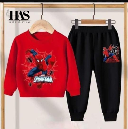 Spiderman Printed Kids Tracksuit for Winter By Clothing By Has