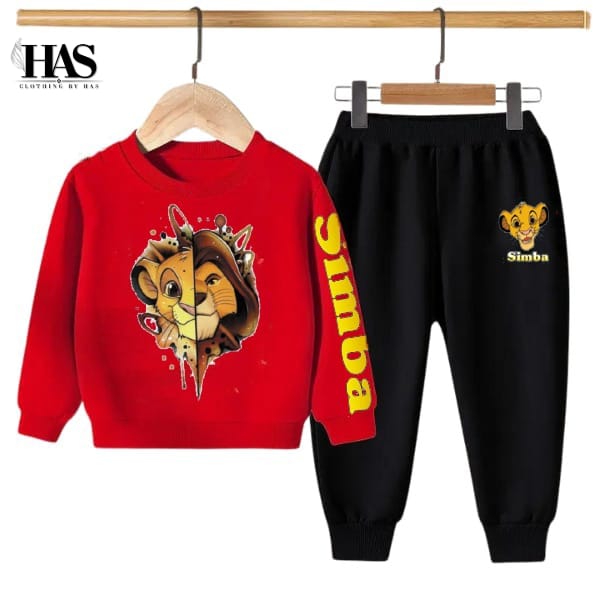 Simba Printed Kids Tracksuit for Winter By Clothing By has