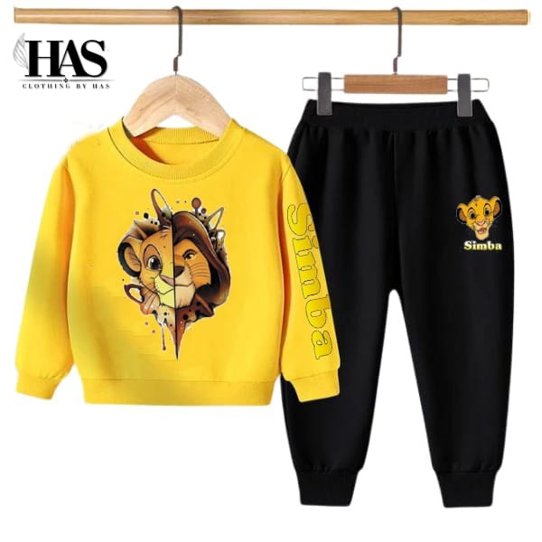 Simba Printed Kids Tracksuit for Winter By Clothing By has