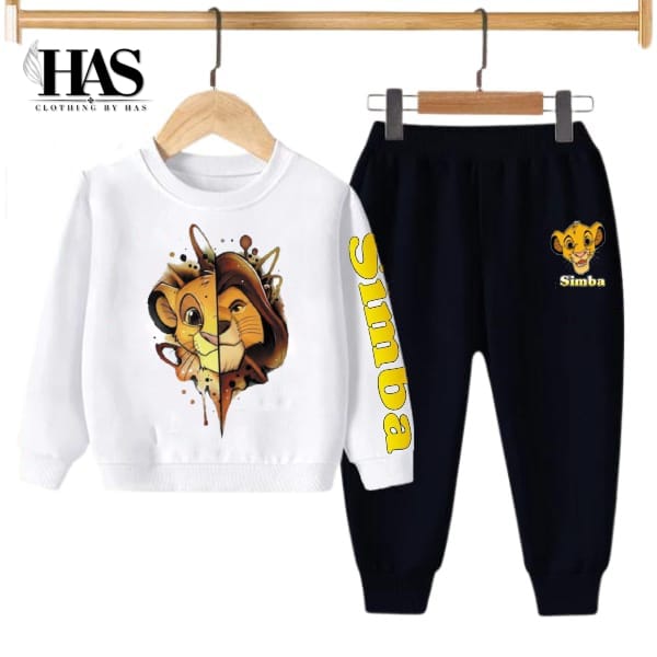 Simba Printed Kids Tracksuit for Winter By Clothing By has