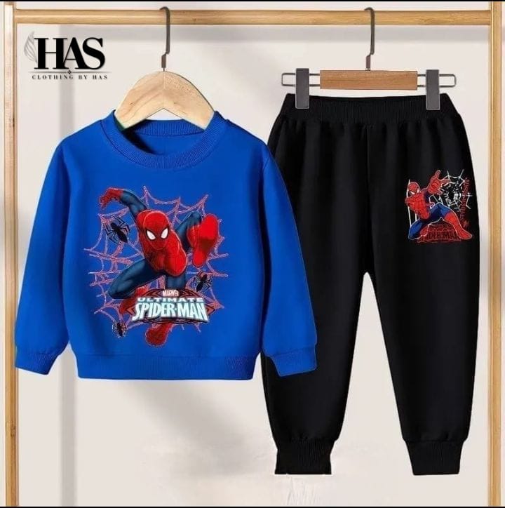 Spiderman Printed Kids Tracksuit for Winter By Clothing By Has