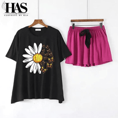 Daisy & Butterfly Printed Night Suit - Clothing By Has