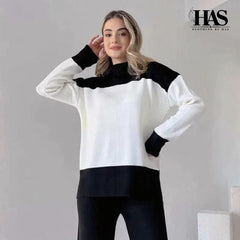 Long Sleeves Two piece Panel Suit - Clothing By Has