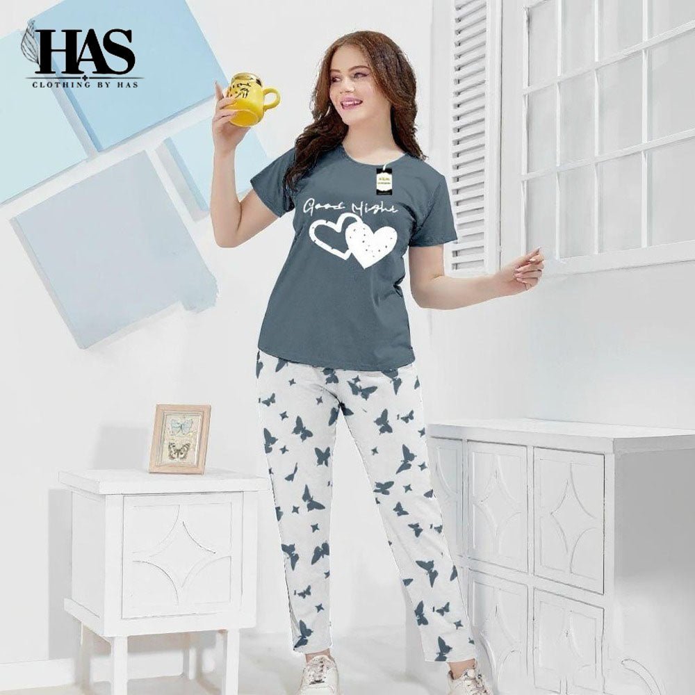 Lounge Wear with Printed Trouser - Clothing By Has
