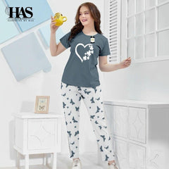 Lounge Wear with Printed Trouser - Clothing By Has