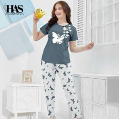 Lounge Wear with Printed Trouser - Clothing By Has