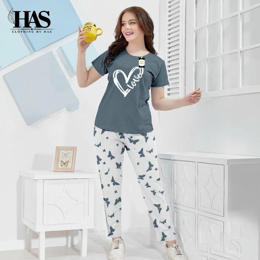 Lounge Wear with Printed Trouser - Clothing By Has