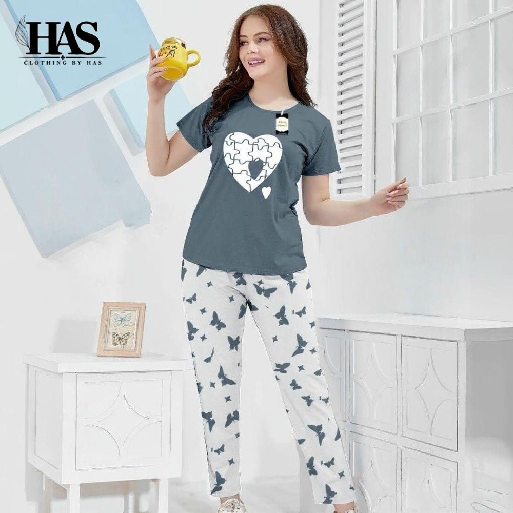 Lounge Wear with Printed Trouser - Clothing By Has