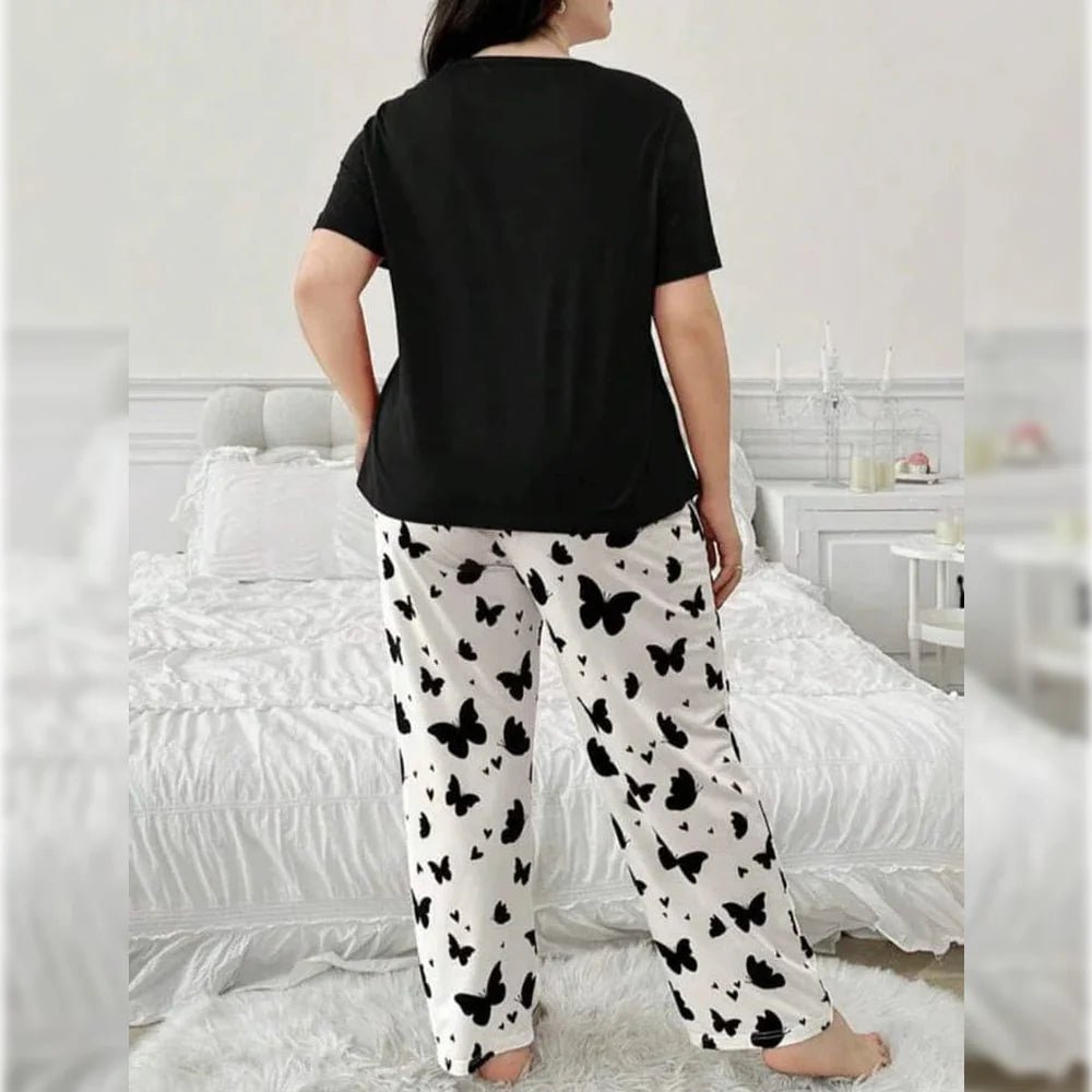 Mix Printed Butterfly Butterfly Printed Trousers – Women's Lounge Wear - Clothing By Has