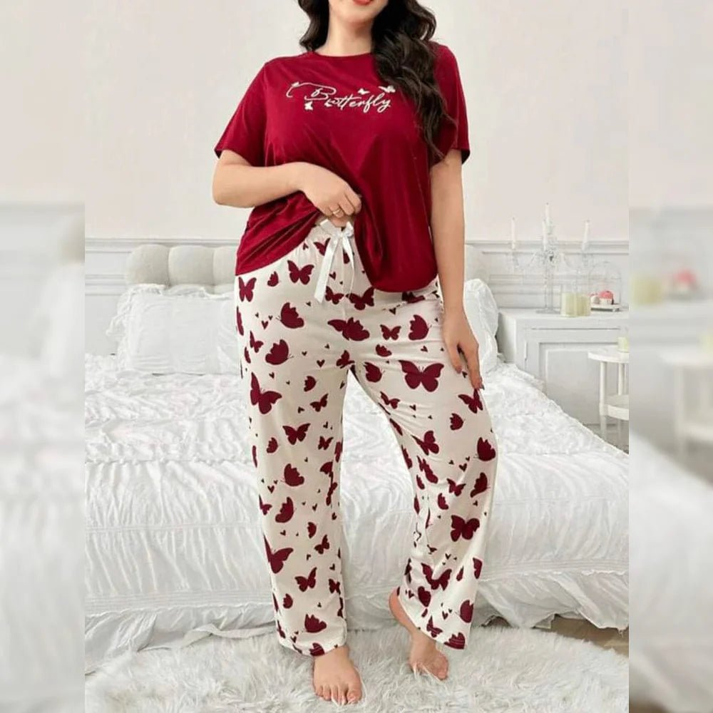 Mix Printed Butterfly Butterfly Printed Trousers – Women's Lounge Wear - Clothing By Has