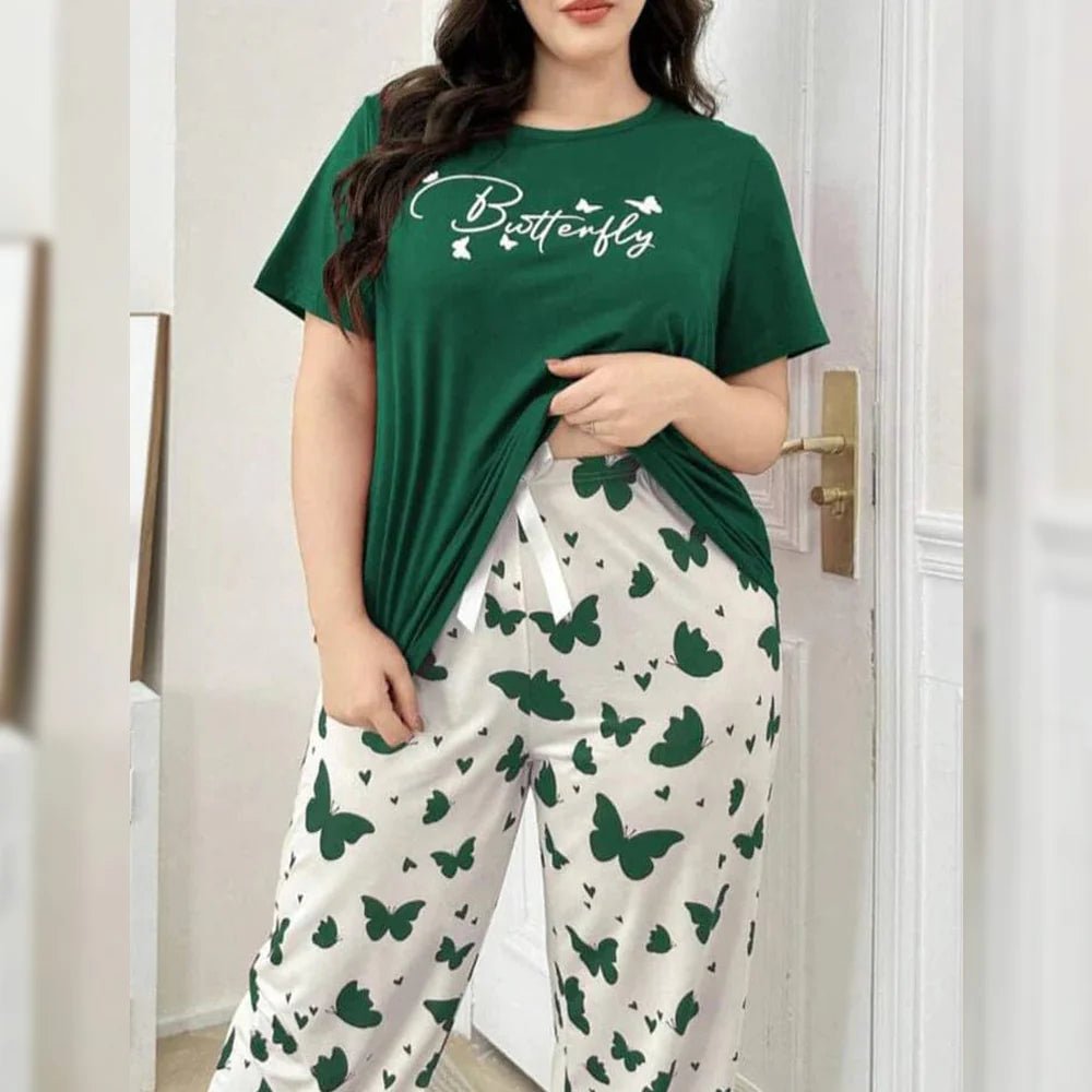 Mix Printed Butterfly Butterfly Printed Trousers – Women's Lounge Wear - Clothing By Has